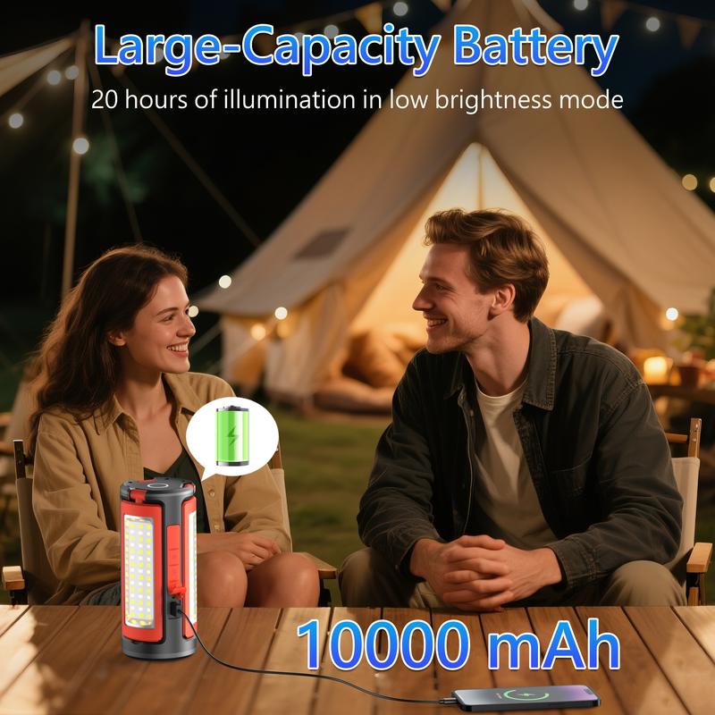 Rechargeable Orsine lantern used on a camping table